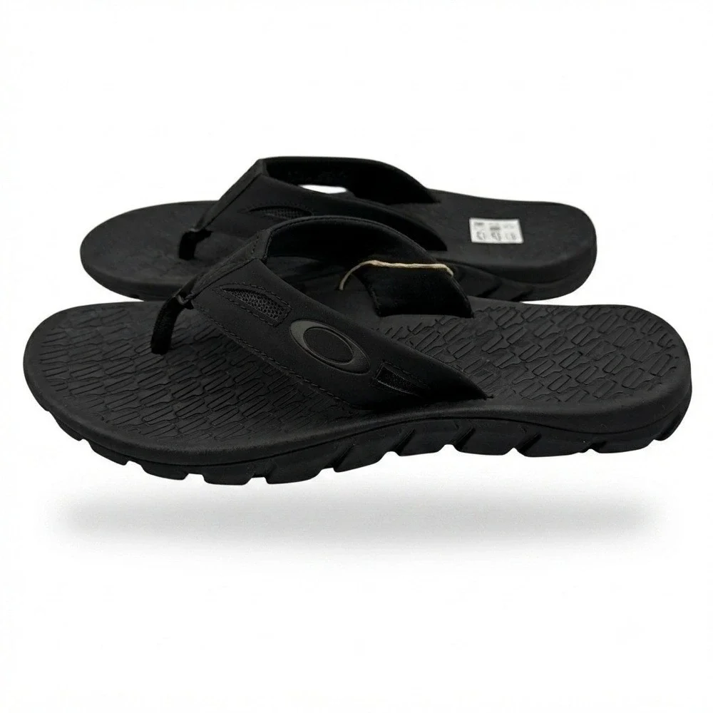 Oakley Operative Sandal 2.0 Mens Size 12 Blackout Sport Flip Flop Black **NEW**